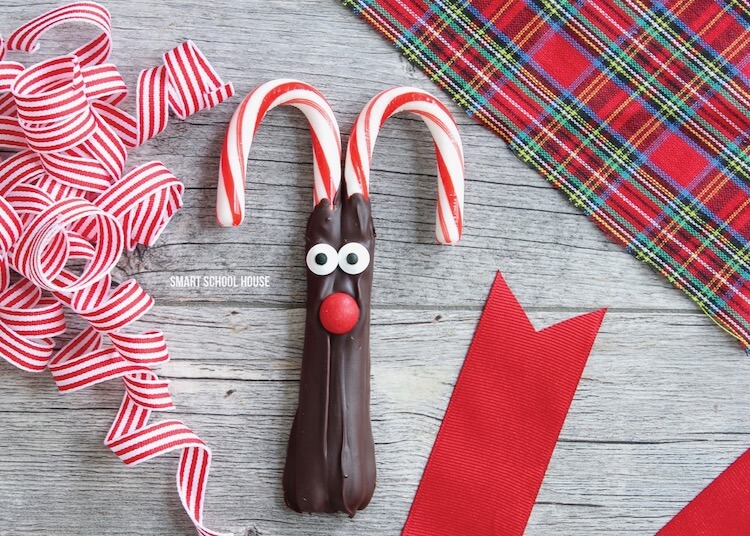 Fun to Make Candy cane Reindeer Craft With Chocolaty Twist