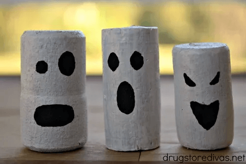Halloween Cork Ghost Craft For Kids 