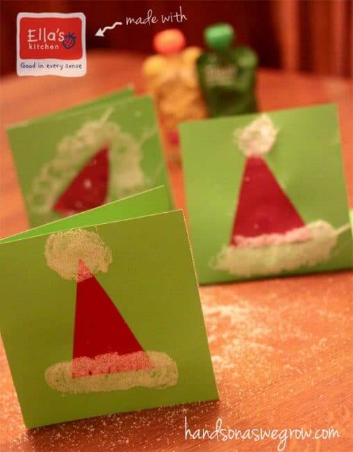 Homemade Santa Hat Gift Card Idea For Christmas Eve DIY Christmas Card Ideas for Kids