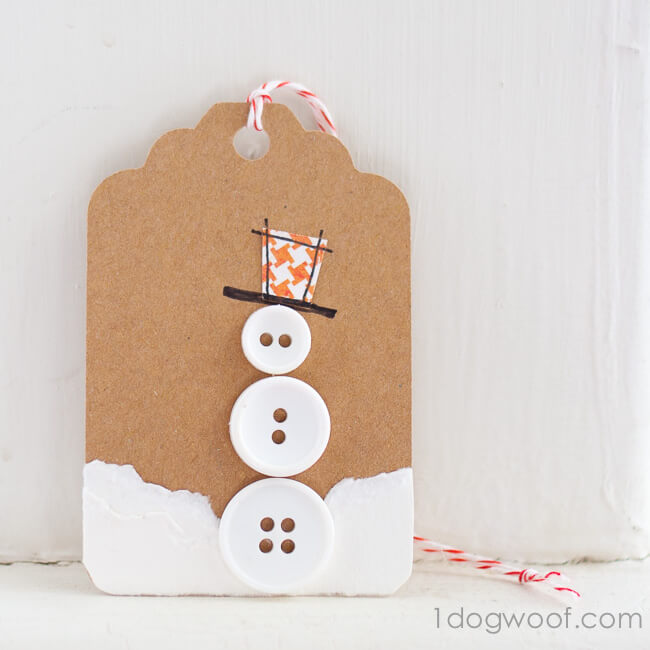 Homemade DIY Snowman Christmas Decoration Gift Craft Made With Button