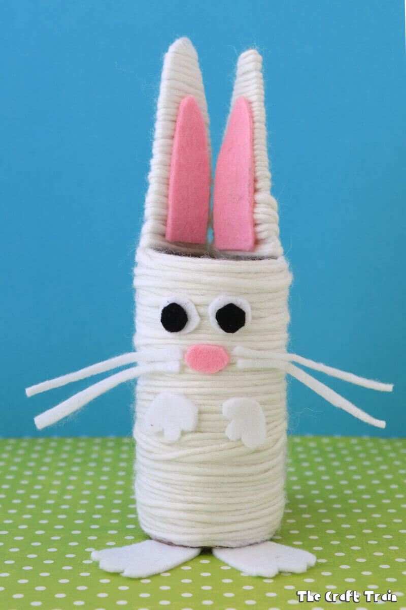 Hopping Yarn Rabbit Craft For Kids 