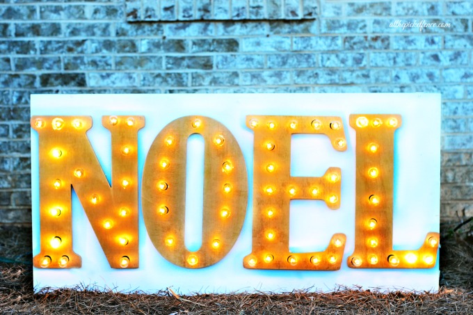 How To Make A Easy Noel Light Board For Outdoor Christmas Decoration