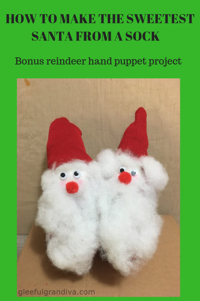 How To Make Santa With Socks & Cotton No-sew Sock Craft For Christmas