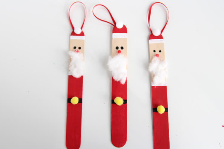 Ice Popsicle Santa Bookmark Craft For Toddlers : Santa Popsicle Crafts for Kids