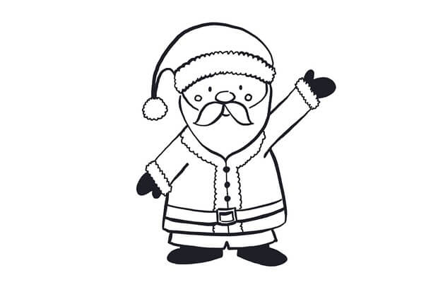 Let's Draw Easy Simple Santa Drawing For Christmas