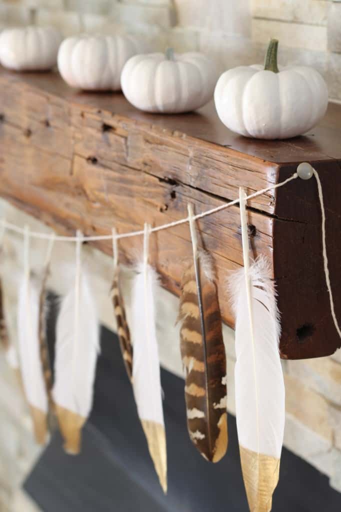 Make A Beautiful Feather Garland For Home Decor