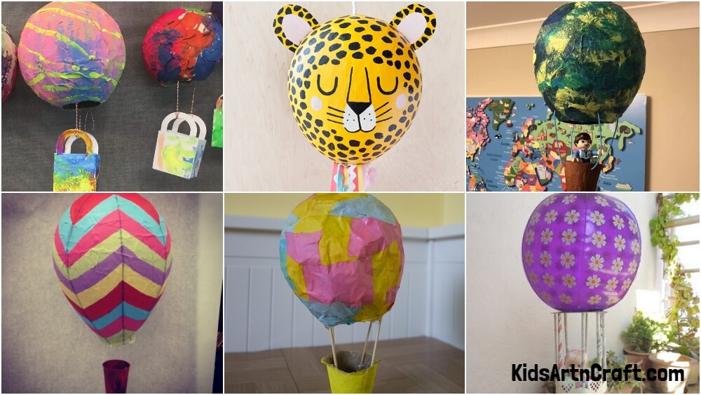 Goot Haan In de omgeving van Paper Mache Hot Air Balloons Craft Ideas - Kids Art & Craft