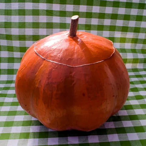 Paper Mache Pumpkin Craft For Halloween : Paper Mache Decoration Crafts For Home