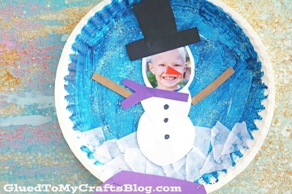 Photo Snowman Snow Globe Idea For Kids