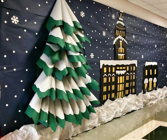Polar Express Decoration Idea For Schoool On Christmas Eve Christmas Decoration At School