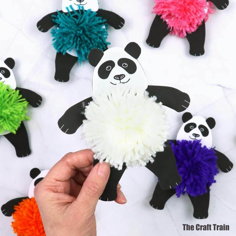 Pretty Paper  And Yarn Panda  Craft: Cute Easy Things To Make With Yarn