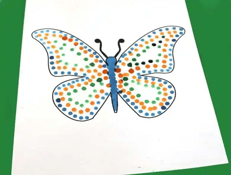 Q-Tip Painted Easy Butterfly Cotton Bud  Craft for Kids 