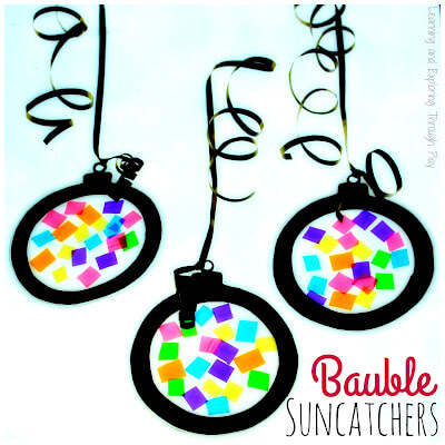 Quick & Easy Bauble Suncatchers Craft For Christmas