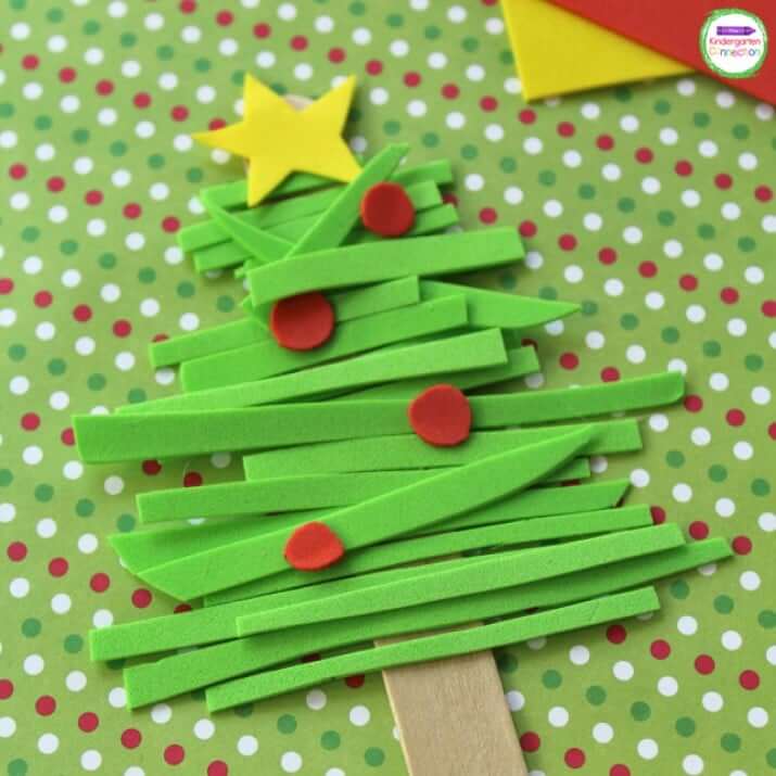 Quick & Easy Christmas Tree Craft Project For Kindergartners DIY Foam Christmas Ornaments
