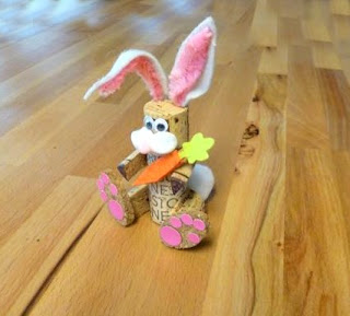 Quick and Easy Cork Felt Bunny Craft for Easter : Cork Crafts for Easter