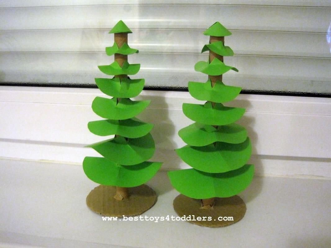 Simple Building Christmas Tree Craft Activity Ideas Using Paper For Toddlers