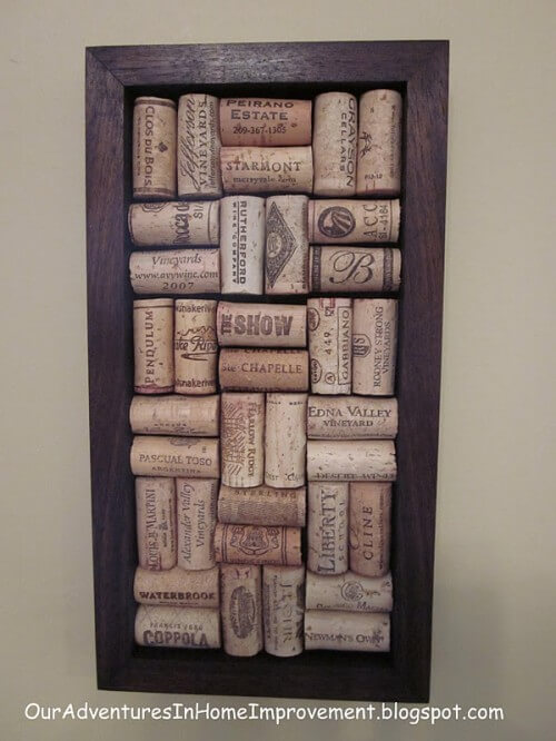 Simple Cork Wall  Art Frame Craft For Home Decor 