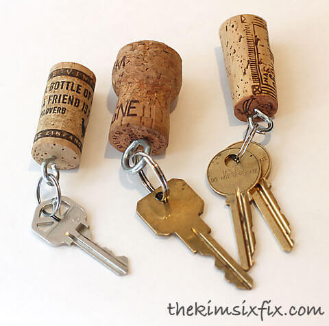 Simple Easy Cork Key Chain DIY Gift : Cork Gift Items Gift for Friends