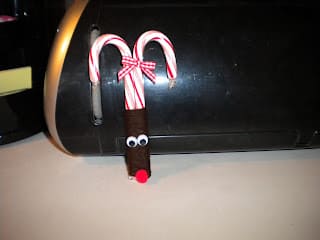 Simple to Make Reindeer Candy Canes Craft Project for Christmas
