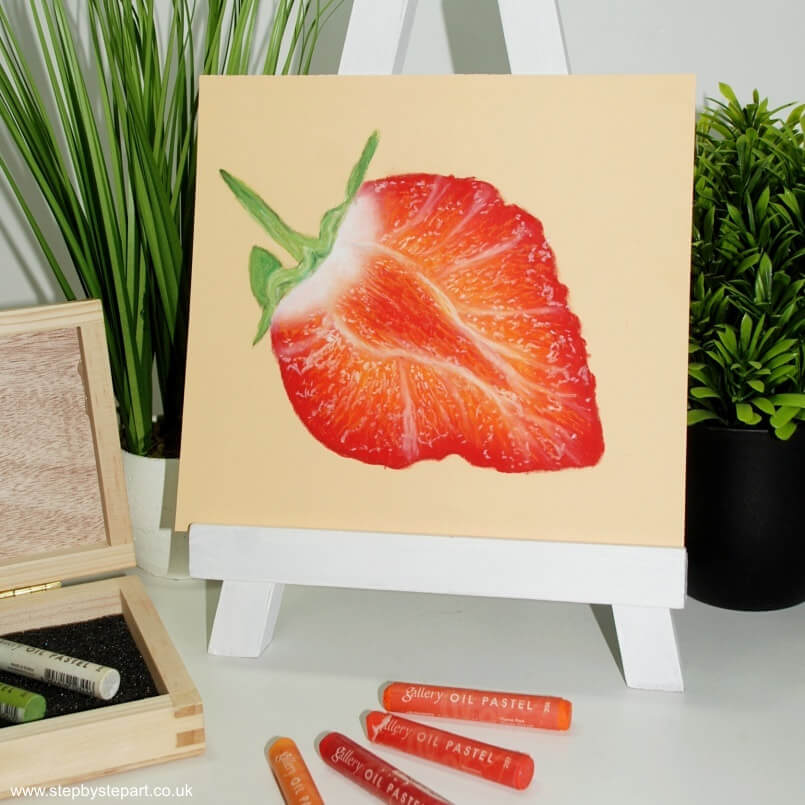 Strawberry Drawing With Crayons For Kids 