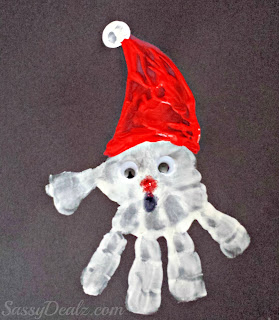 Super Easy Santa Claus Handprint Painting Craft For Kids