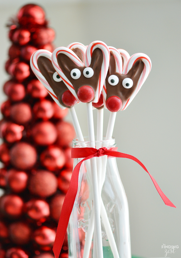Super Fun Candy Cane Reindeer Pops Crafts For Kindergartners