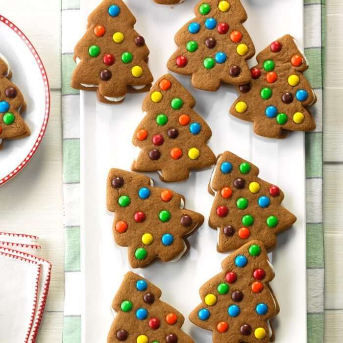 Tasty Gingerbread Sandwich Recipe Ideas In Christmas Tree Shape