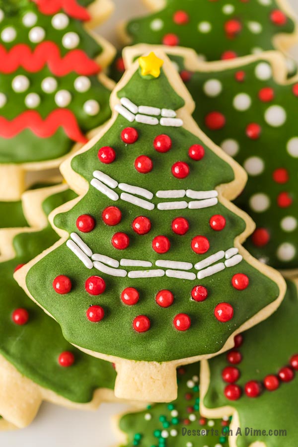 Tasty Sugar Cookies Dessert Recipe In Christmas Tree Shape : Christmas dessert ideas