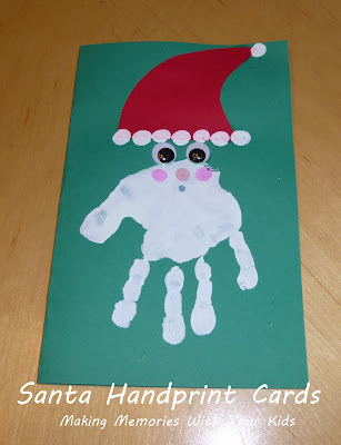 Very Easy Santa Claus Handprint Card for Kids Handprint & Footprint Santa Claus Craft Ideas For Kids
