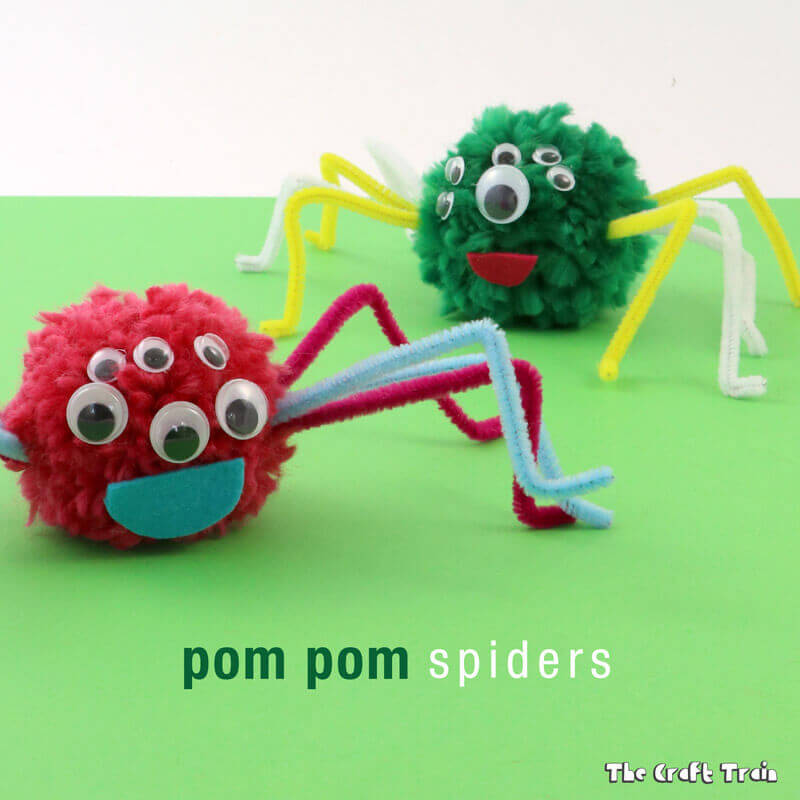 Yarn and Pipe Cleaner Monster Spider Craft
