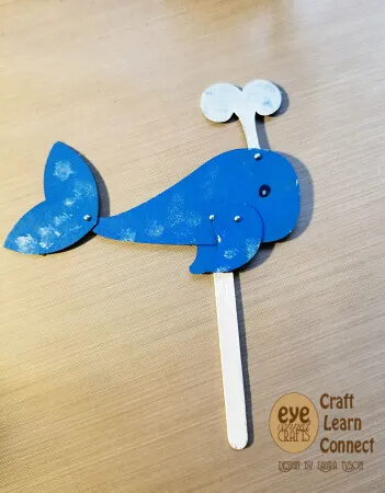 Adorable Blue Whale Craft Idea For Kids Fish Popsicle Sticks Crafts For Kids