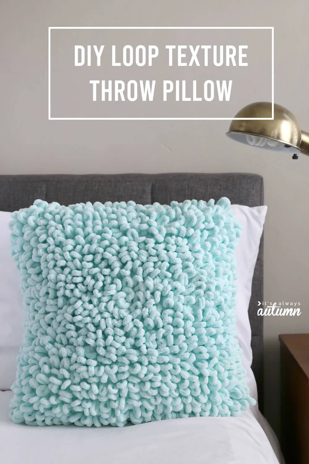 Adorable Loop Textured Pillow Craft Idea Using Yarn Yarn projects for beginners 