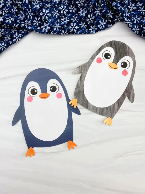 Adorable Paper Penguin Art Idea For Kids