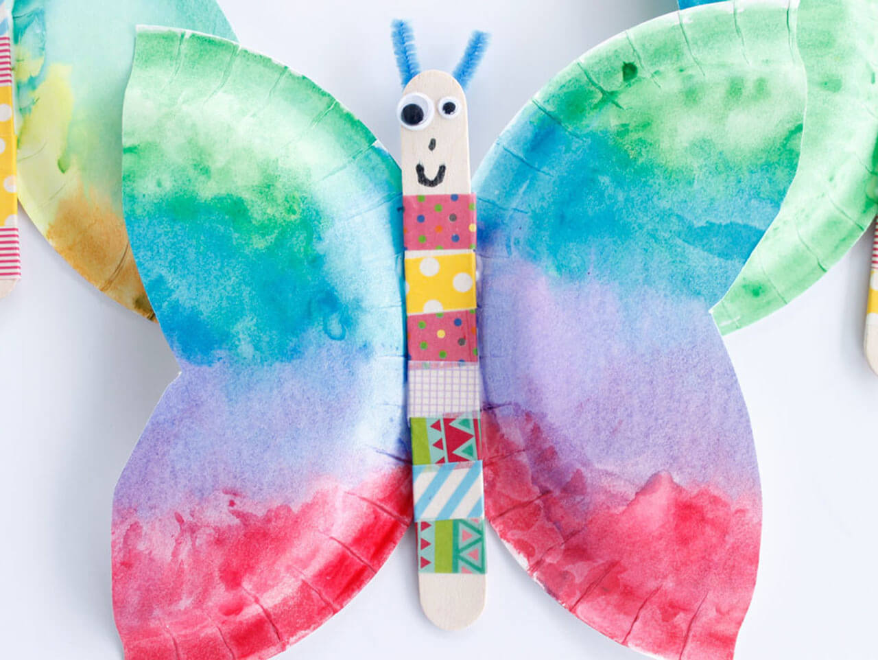 Adorable Paper Plate Butterfly Painting Idea Using Watercolors