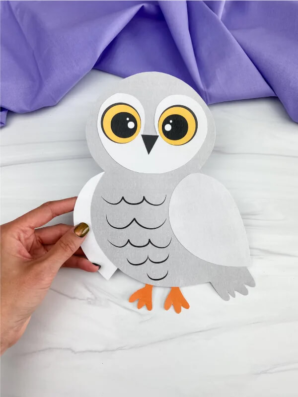 Adorable Snowy Winter Owl Craft Idea Using Paper