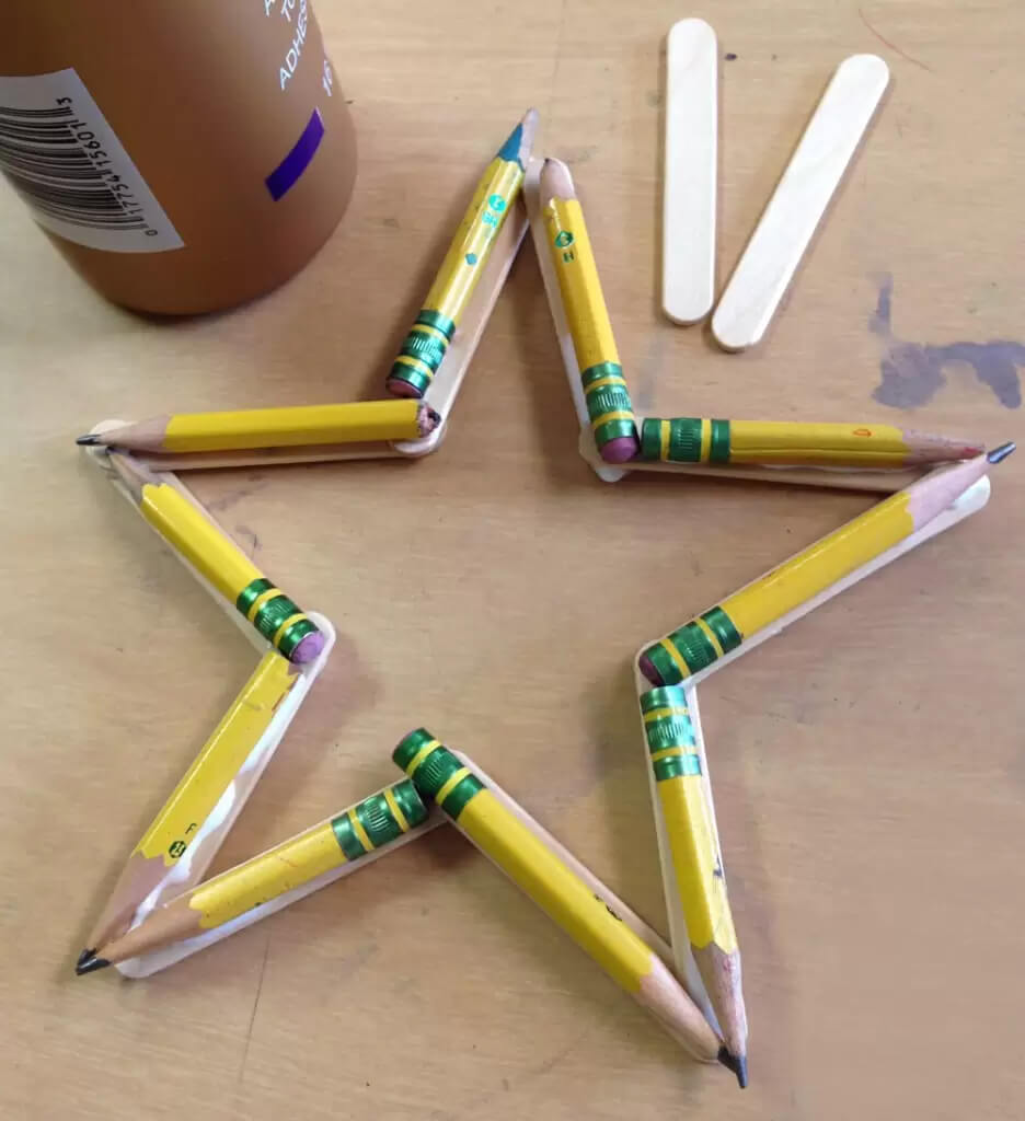 Back To School Star Shaped Craft Using Popsicle Stick