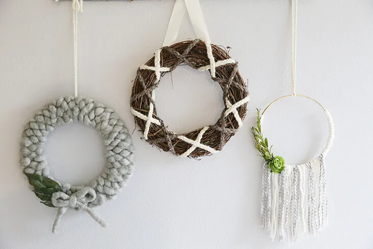 Beautiful Christmas Yarn Wreath Craft Tutorial Step By Step