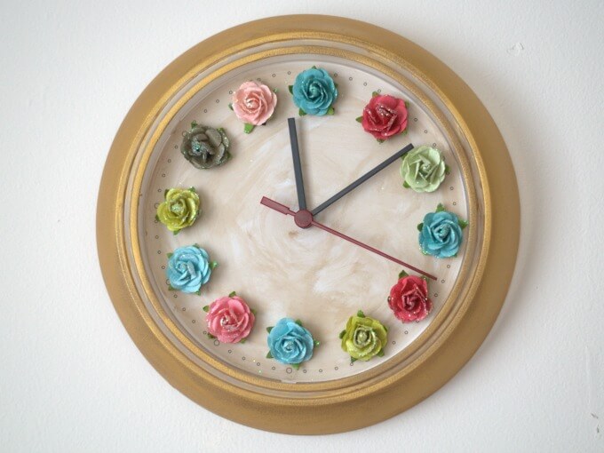 Beautiful Flower Wall Clock Gift Idea For Christmas