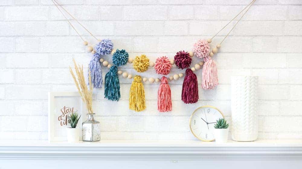 Beautiful Rainbow Tassel Garland Idea Using Yarns