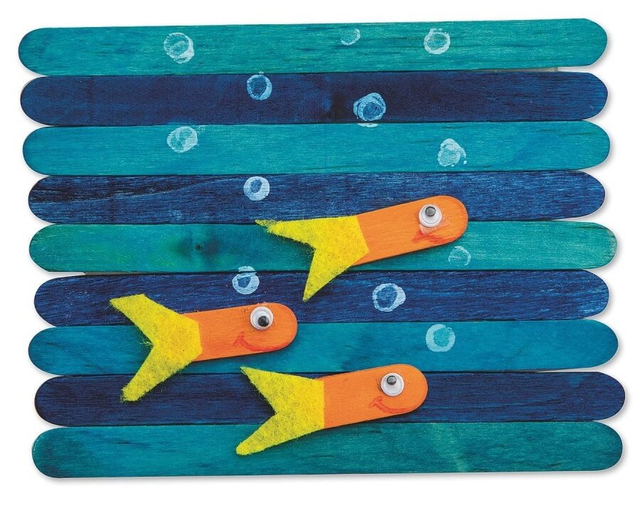 Beautiful Under Water Fish Craft Activity For Kids