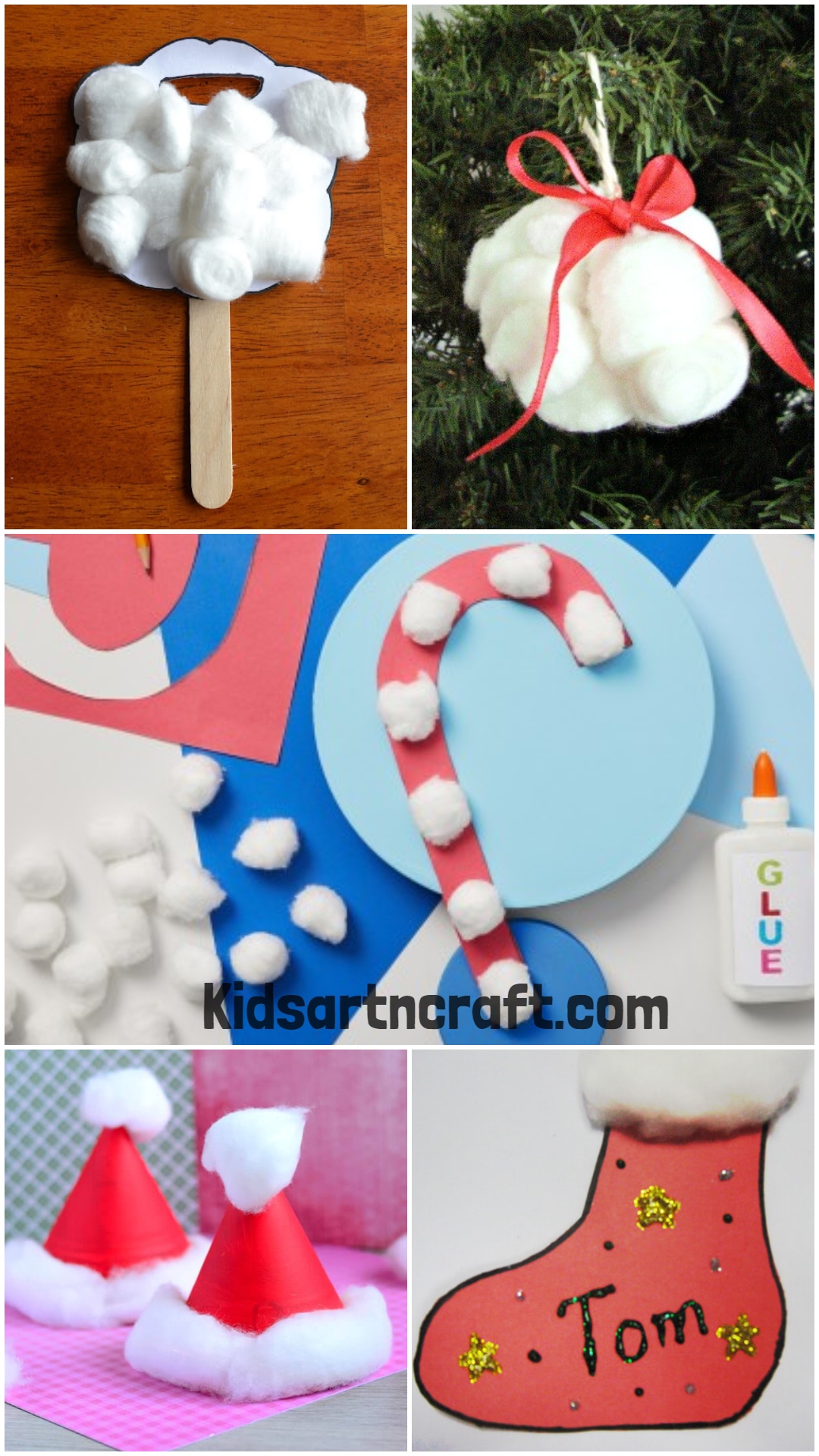 Christmas Cotton Crafts for Kids