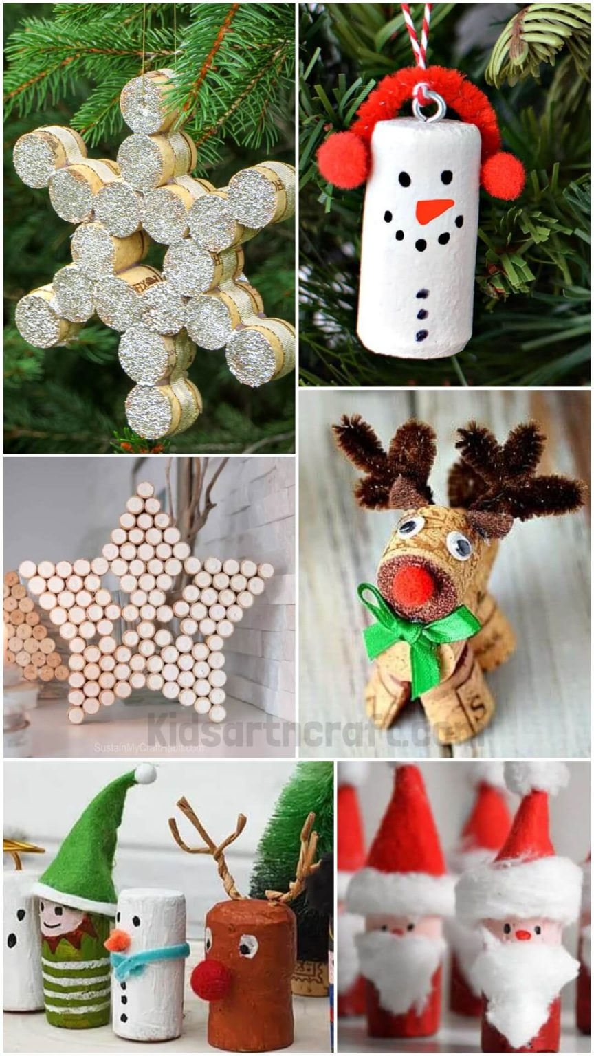 Christmas Crafts with Wine Corks Kids Art & Craft