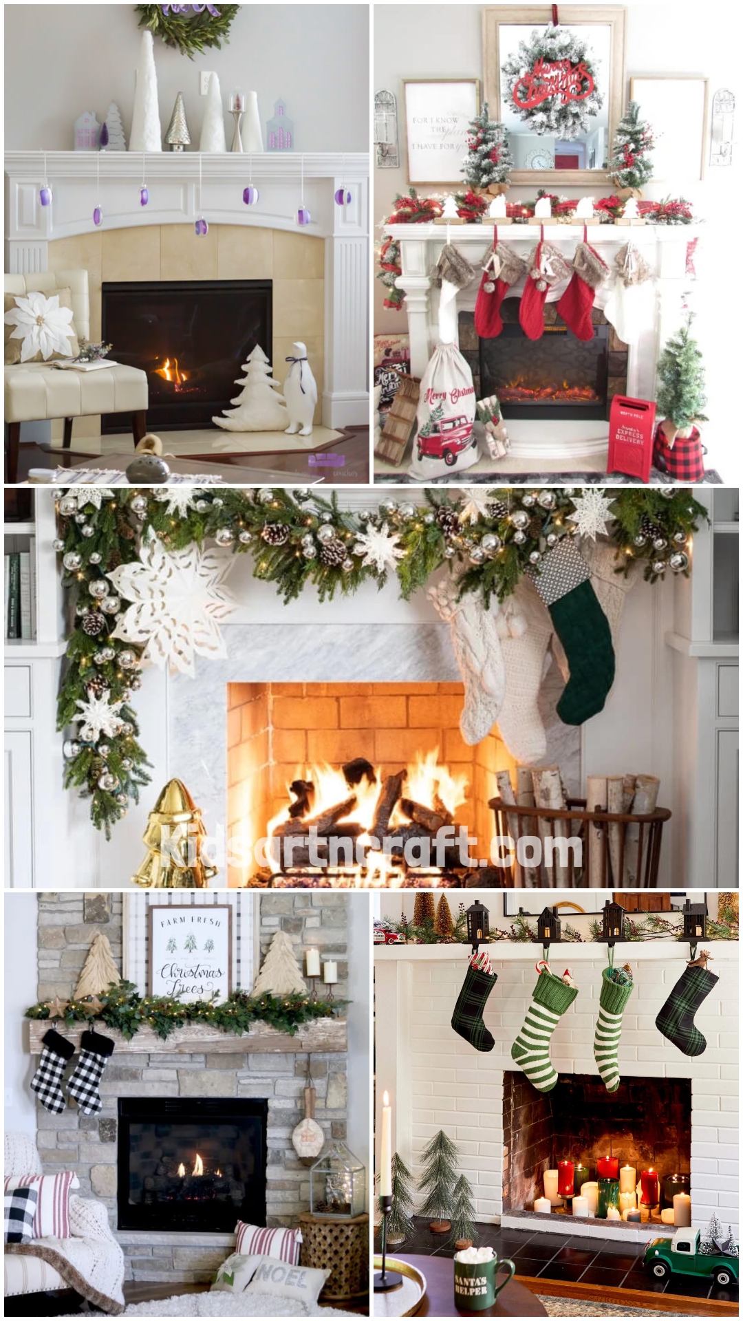Christmas Fireplace Decor Ideas 