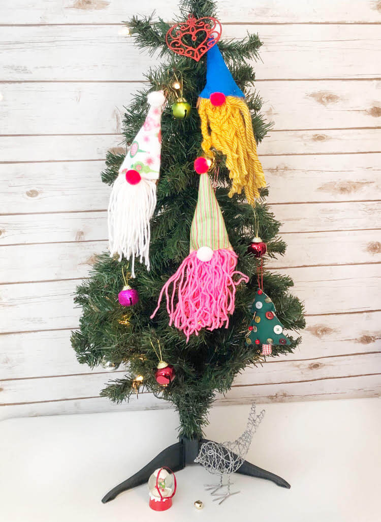 Christmas Tree & Gnome Decoration Craft With Mini Ornaments