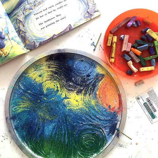 Colorful Chalk Art & Craft Activity For Kids Easy Chalk Drawings on Paper