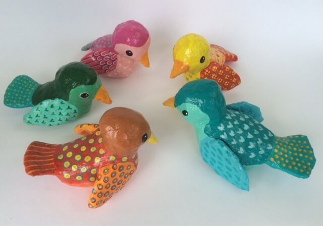Colourful Bird Craft Activity For Kids Paper Mache Bird Craft Ideas