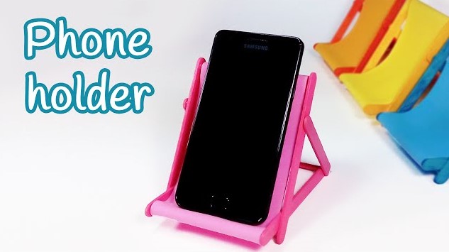 Colourful Phone Holder Craft With Popsicle Sticks