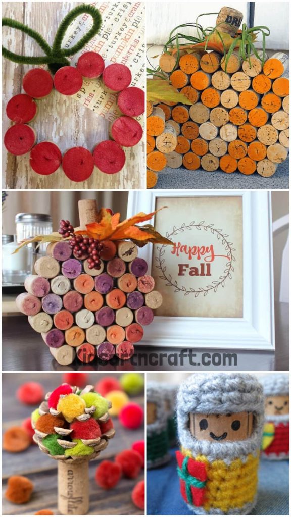 Easy Cork Crafts For Fall Season Kids Art & Craft