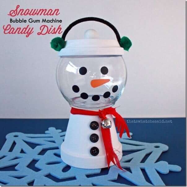 Creative Snowman Candy Dish Craft Activity For Kids Simple Snowman Crafts For Kids