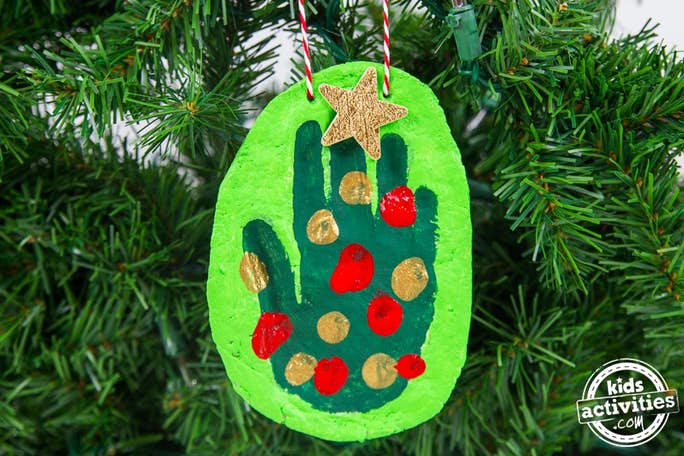 Creative Tree Handprint Keepsake Craft For Your Christmas Tree